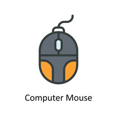 Computer Mouse Vector  Fill outline Icons. Simple stock illustration stock