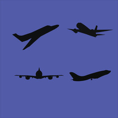 silhouette of airplane