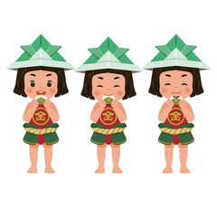 柏餅を食べる金太郎1