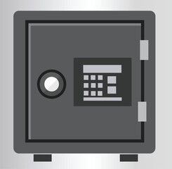 safety box with lock vector