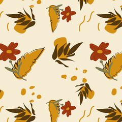 Abstract Flowers Pattern 09