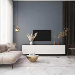 Living room Mockup Realestate Aesthetic, Generative AI