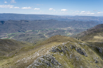 Langeberge range summit and Keiser river valley aerial, South Africa