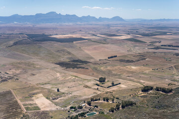 plains near Porterville aerial, South Africa