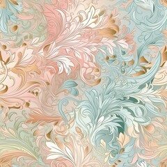 Soft and delicate seamless floral design with a lustrous finish.