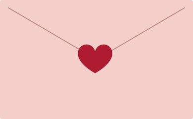pink envelope with heart sticker