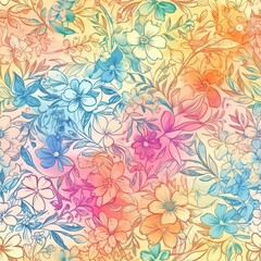 Delicate floral design with a shiny seamless finish. AI generated.