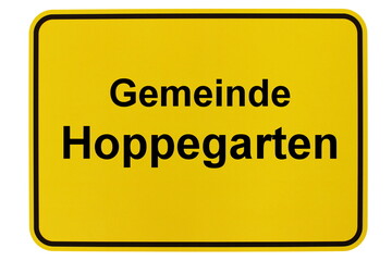 Illustration eines Ortsschildes der Gemeinde Hoppegarten in Brandenburg