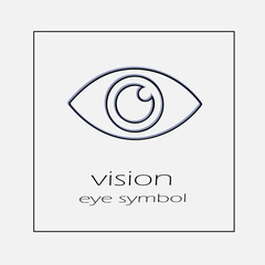 Eye vision vector icon eps 10. Simple isolated outline illustration.