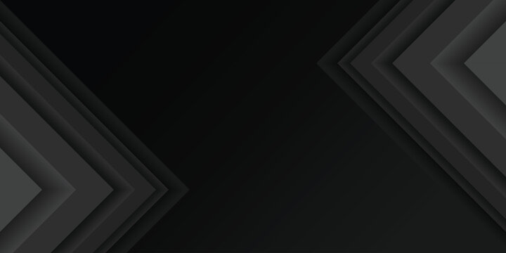 Black gradient paper cut abstract background. Gray multi-layered right-angled triangles. Design element for template, card, cover, banner, poster, backdrop, wall. Vector illustration.
