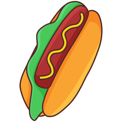 Hot Dog Illustration
