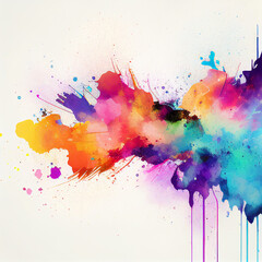 Fototapeta premium watercolor splash and brush background, created with Generative AI