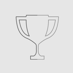 Trophy cup vector icon eps 10.