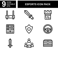 esport icon or logo isolated sign symbol vector illustration - high quality black style vector icons