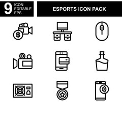 esport icon or logo isolated sign symbol vector illustration - high quality black style vector icons