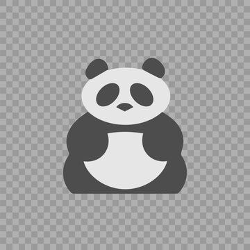 Panda vector icon eps 10. Simple isolated illustration.