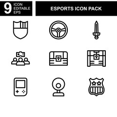 esport icon or logo isolated sign symbol vector illustration - high quality black style vector icons