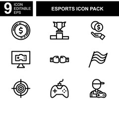 esport icon or logo isolated sign symbol vector illustration - high quality black style vector icons
