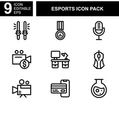 esport icon or logo isolated sign symbol vector illustration - high quality black style vector icons