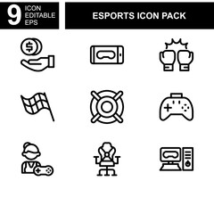 esport icon or logo isolated sign symbol vector illustration - high quality black style vector icons