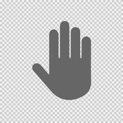 Stop hand vector icon. Vector illustration EPS 10.