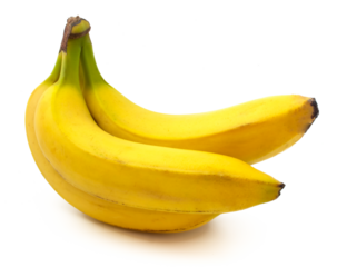 Bananas isolated on white background. Fresh delicious fruits.