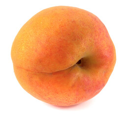 Ripe apricot fruit isolated on white background cutout