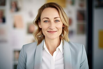 Smiling Businesswoman's Portrait. Photo generative AI