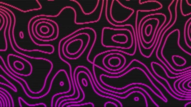 Abstract Hypnotic Wavy Background Animation. Modern Motion Graphics Wallpaper.