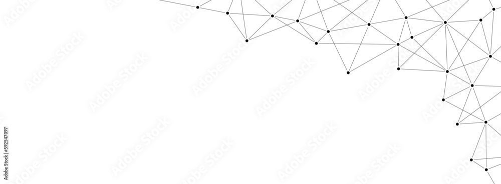 Aufkleber Abstract polygon connect data lines and dots technology background template.	