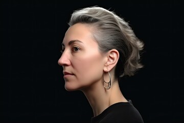 Beautiful spanish woman portrait, facing camera. Photo generative AI