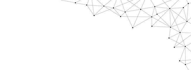 Abstract polygon connect data lines and dots technology background template.	