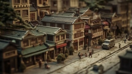 Kleines Modell von einer alten Asiatischen Stadt