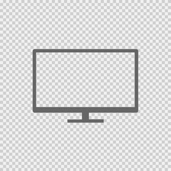 Monitor vector logo icon. TV simple isolated symbol sign.