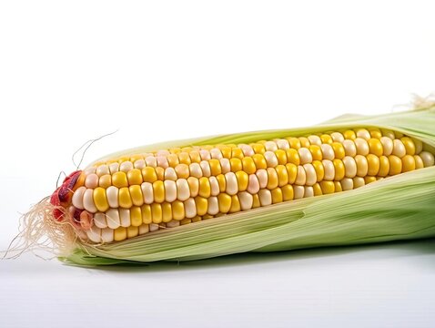 Ear of Corn on White Background