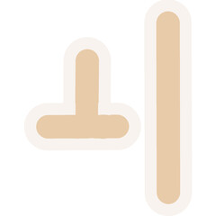 Fototapeta premium Hangeul korean alphabet drawing