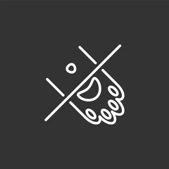 No animal, keep away from pets sign, vector icon editable stroke