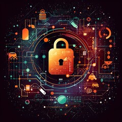 internet security lock - Generative AI