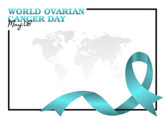 vector graphic of world ovarian cancer day good for world ovarian cancer day celebration. flat design. flyer design.flat illustration.