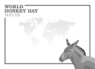 Fototapeta na wymiar vector graphic of world donkey day good for world donkey day celebration. flat design. flyer design.flat illustration.