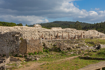 Fototapeta premium Ruinas de Conimbriga, Terras de Sicó - Condeixa-a-Nova, Coimbra - Portugal 27/02/2022.