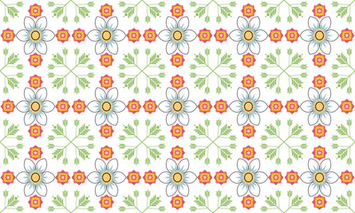 Flowers and leaves  background. Trendy with bright colours perfect for poster, wallpaper, banner and backdrop