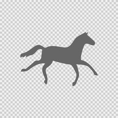 Horse icon. Horse vector. Horse symbol. Horse logo. Running horse simple isolated vector icon. Vector illustration