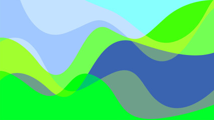 Abstract wavy background with fun color combination