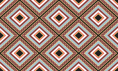 Geometric ethnic pattern vector background. seamless pattern traditional,Design for background, wallpaper, Batik, fabric, carpet, clothing, wrapping, and textile. Colorful ethnic pattern illustration