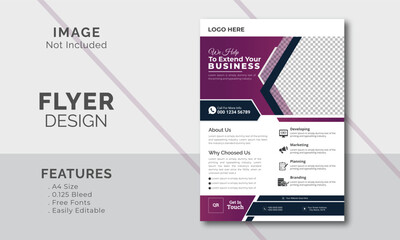  Corporate business flyer template design,vector illustration template in A4 size