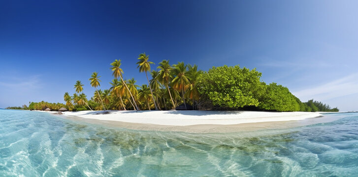 Sommerurlaub unter Palmen, generative AI