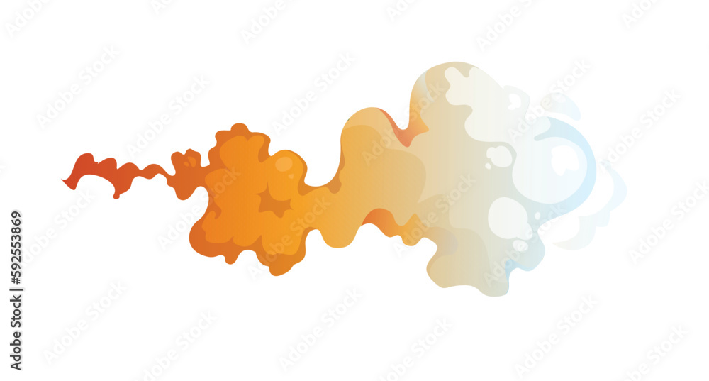 Poster concept trace explosion wave spot fire. this flat vector concept cartoon design showcases a trace ex