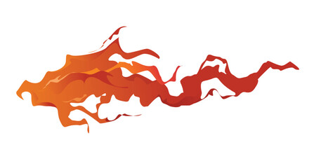Concept Trace explosion wave spot fire. This is a flat vector concept cartoon design featuring a trace explosion wave spot set against a white background. Vector illustration.