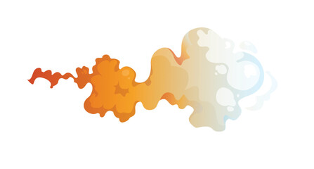 Concept Trace explosion wave spot fire. This flat vector concept cartoon design showcases a trace explosion wave spot in a bold and colorful design set against white background. Vector illustration.